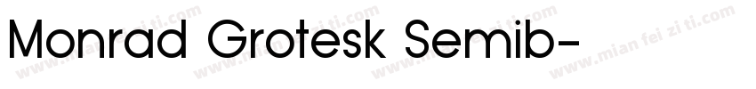 Monrad Grotesk Semib字体转换